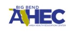 big bend aehc logo blue letters with gold florida map